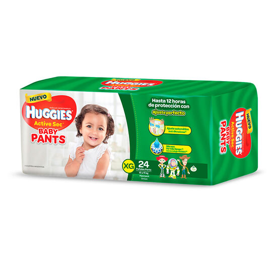 PAÑAL HUGGIES ACTIVE SEC BABY PANTS XG x24